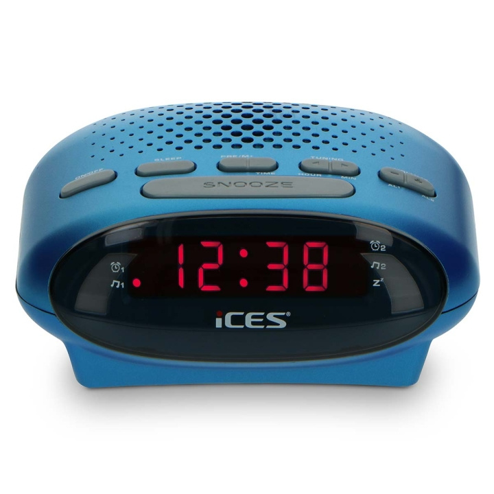 ICES Wekkerradio Blauw in de groep HOME ELECTRONICS / Audio & Beeld / Thuisbioscoop, Hifi en Draagbaar / Radio & Wekkers / Wekkerradio bij TP E-commerce Nordic AB (D32282)