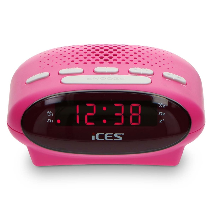 ICES Wekkerradio Roze in de groep HOME ELECTRONICS / Audio & Beeld / Thuisbioscoop, Hifi en Draagbaar / Radio & Wekkers / Wekkerradio bij TP E-commerce Nordic AB (D32283)
