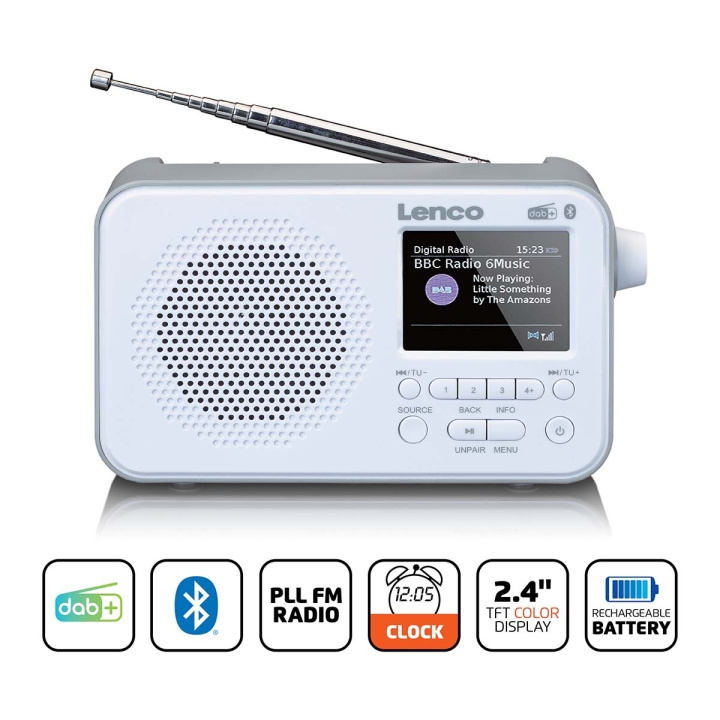 Lenco Draagbare DAB+ FM-radio met Bluetooth® 2,4