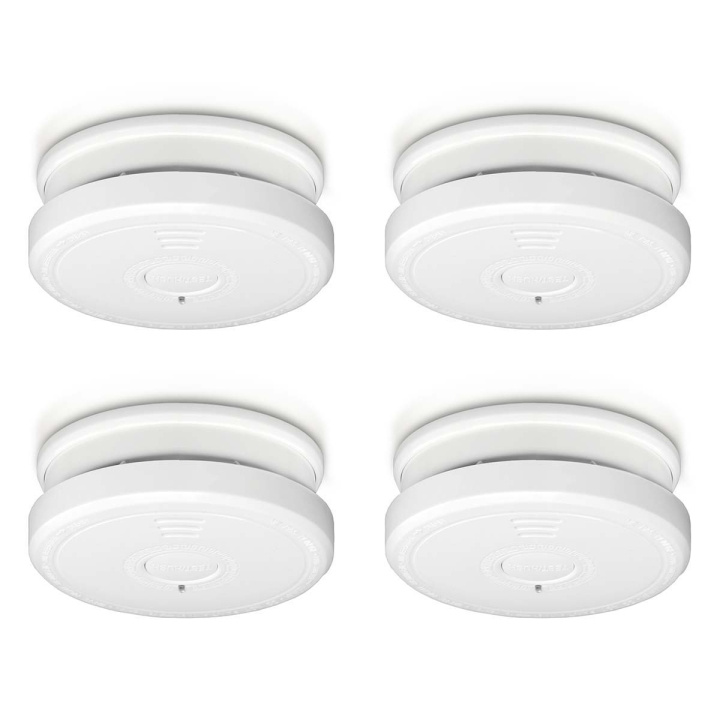 Alecto Rookmelder met geluiddempende knop 4-pak Wit in de groep HUISHOUDEN & TUIN / Alarm & Beveiliging / Vuur, rook, gas / Rookmelders bij TP E-commerce Nordic AB (D32379)