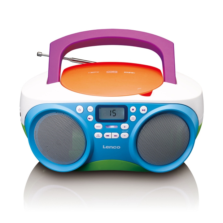Lenco Draagbare FM-radio en CD/USB-speler Meerkleurig in de groep HOME ELECTRONICS / Audio & Beeld / Thuisbioscoop, Hifi en Draagbaar / Draagbare audiospelers / CD spelers bij TP E-commerce Nordic AB (D32393)