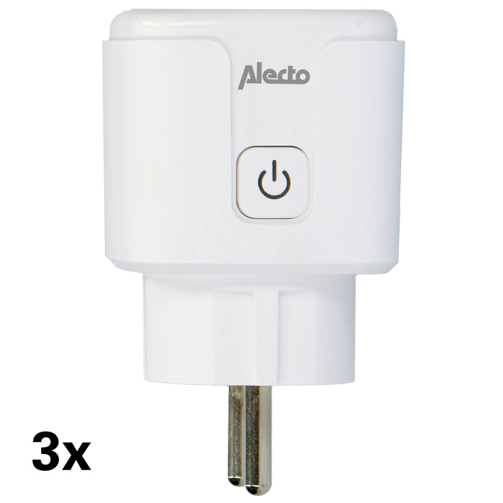 Alecto Slimme Wi-Fi-stekker met energiemonitor 16A 3680W 3-pak Wit in de groep HUISHOUDEN & TUIN / Smart home / Smart plugs bij TP E-commerce Nordic AB (D32407)