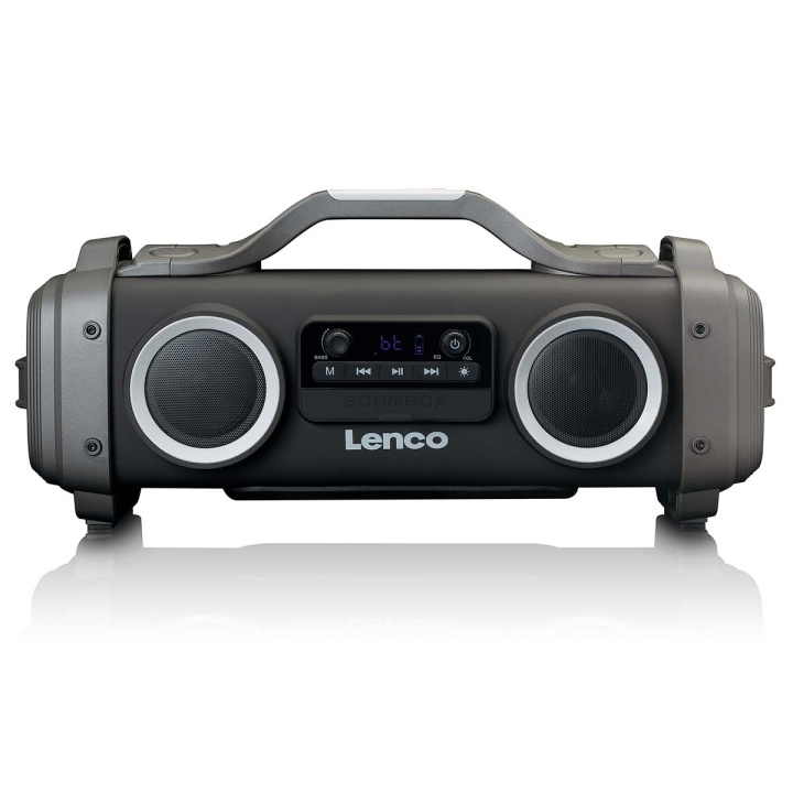 Lenco Spatwaterdichte Bluetooth® Speaker FM-radio USB en micro SD met lichteffecten Zwart in de groep HOME ELECTRONICS / Audio & Beeld / Luidsprekers & accessoires / Bluetooth-luidsprekers / Draagbare luidsprekers bij TP E-commerce Nordic AB (D32417)