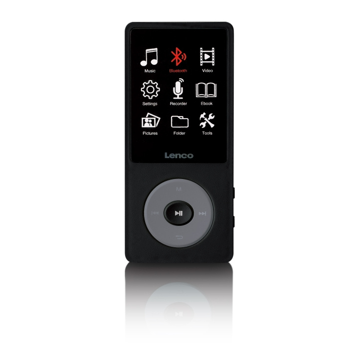 Lenco MP3/MP4-speler met Bluetooth® en 8 GB intern geheugen Zwart in de groep HOME ELECTRONICS / Audio & Beeld / Thuisbioscoop, Hifi en Draagbaar / Draagbare audiospelers / Mp3 spelers bij TP E-commerce Nordic AB (D32442)