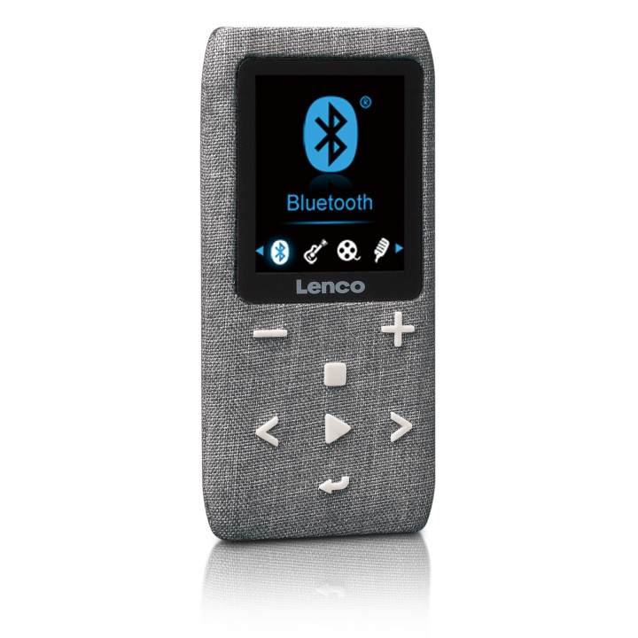 Lenco MP3/MP4-speler met Bluetooth® 8 GB Micro SD-kaart Grijs in de groep HOME ELECTRONICS / Audio & Beeld / Thuisbioscoop, Hifi en Draagbaar / Draagbare audiospelers / Mp3 spelers bij TP E-commerce Nordic AB (D32446)