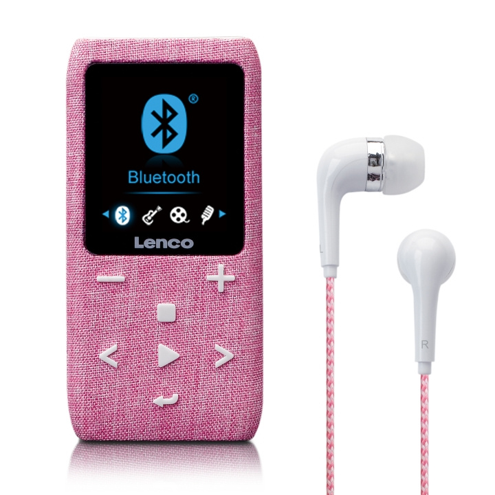 Lenco MP3/MP4-speler met Bluetooth® 8 GB Micro SD-kaart Roze in de groep HOME ELECTRONICS / Audio & Beeld / Thuisbioscoop, Hifi en Draagbaar / Draagbare audiospelers / Mp3 spelers bij TP E-commerce Nordic AB (D32447)