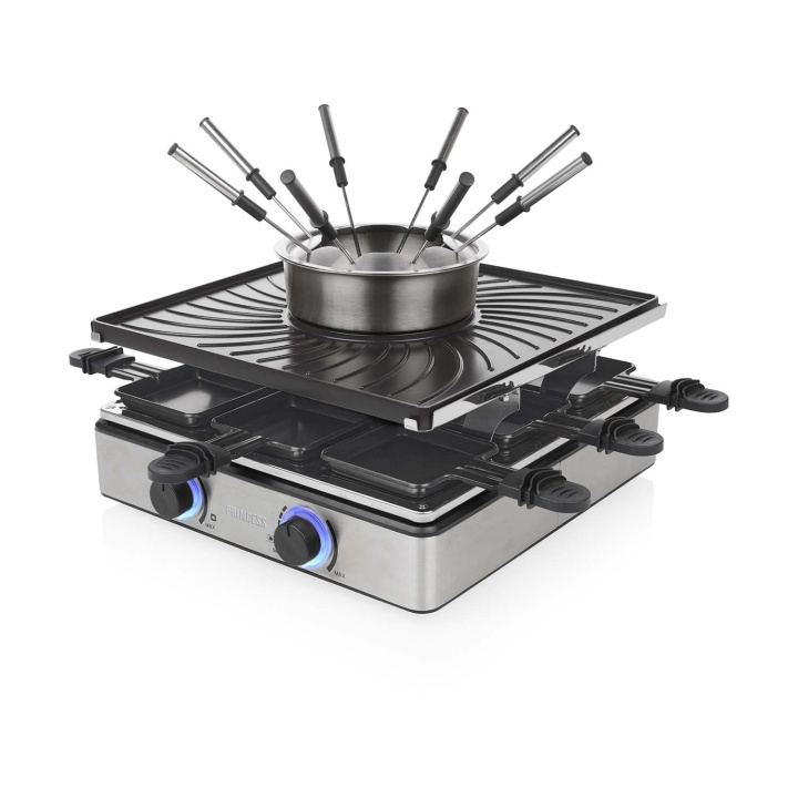 Princess Raclette & Fondue 162670 31X31cm 1700W 1,3l in de groep HUISHOUDEN & TUIN / Huishoudelijke apparaten / Broodroosters & Broodgrills / Tafelgrills & Raclette bij TP E-commerce Nordic AB (D32451)