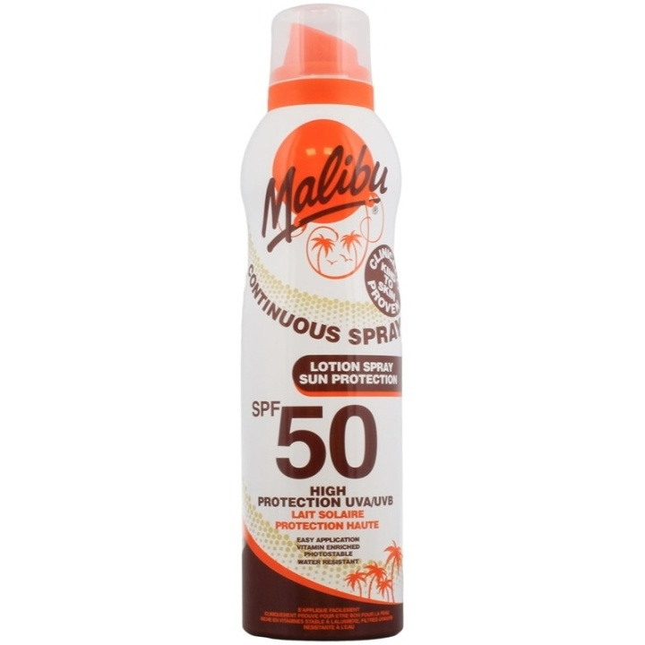 Malibu Continuous Lotion Spray SPF50 175ml in de groep BEAUTY & HEALTH / Huidsverzorging / Zonnebank / Zonnebescherming bij TP E-commerce Nordic AB (D32502)