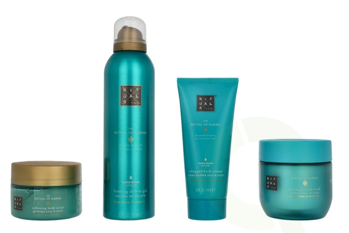 Rituals Karma Medium Giftset 2025 550 ml Foaming Shower Gel 200ml / Salt Body Scrub 125g / Body Mask 125ml / Whipped Body Cream 100ml in de groep BEAUTY & HEALTH / Cadeausets / Cadeausets voor haar bij TP E-commerce Nordic AB (D32659)