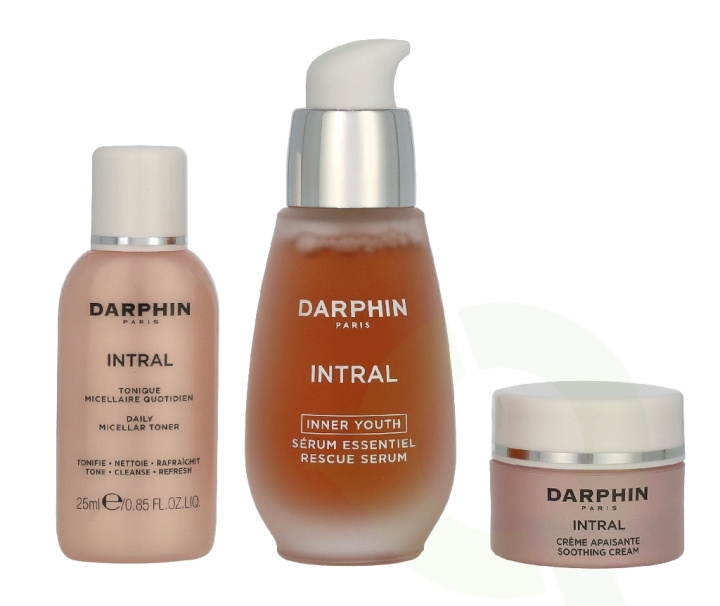 Darphin Intral Soothing Harmony Set 60 ml Micellar Toner 25ml/Youth Rescue Serum 30ml/Soothing Cream 5ml in de groep BEAUTY & HEALTH / Huidsverzorging / Gezicht bij TP E-commerce Nordic AB (D32803)
