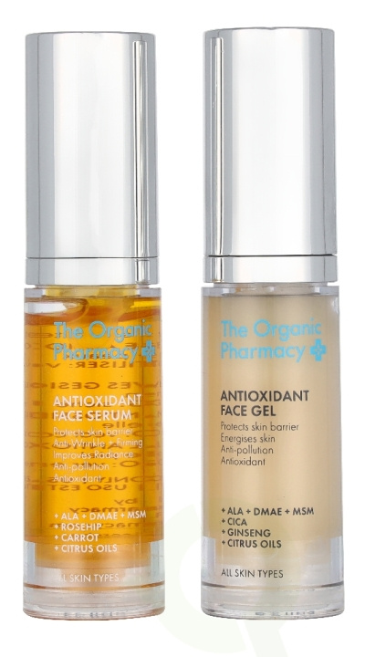 The Organic Pharmacy Antioxidant Mini Set 10 ml Antioxidant Face Gel 5ml/Antioxidant Face Serum 5ml in de groep BEAUTY & HEALTH / Huidsverzorging / Gezicht / Schoonmaak bij TP E-commerce Nordic AB (D32823)