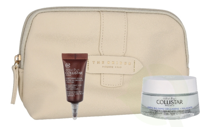 Collistar Attivi Puri Collagen Set 55 ml Collagen Balm Cream 50 ml/Mini Pure Active Eye Contour 5 ml/Pouch in de groep BEAUTY & HEALTH / Huidsverzorging / Gezicht / Schoonmaak bij TP E-commerce Nordic AB (D32832)