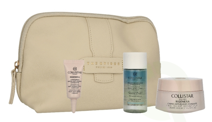 Collistar Rigenera Set 90 ml Rigenera Smoothing Anti-Wrinkle Cream 50 ml / Mini Bifase Cleanser 35 ml / Mini Rigenera Eye Contour 5 ml / Pouch in de groep BEAUTY & HEALTH / Cadeausets / Cadeausets voor haar bij TP E-commerce Nordic AB (D32833)