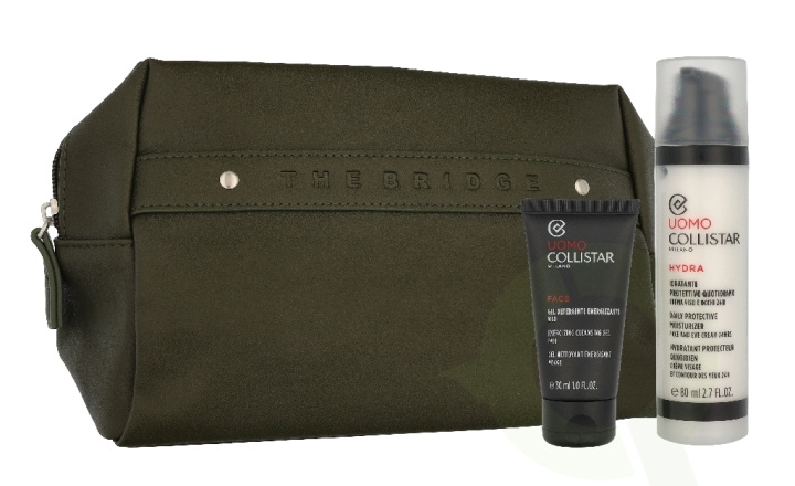 Collistar Uomo Set 110 ml Daily Protective Moisturizer 80 ml / Mini Energizing Cleansing Gel 30 ml / Pouch in de groep BEAUTY & HEALTH / Cadeausets / Cadeausets voor haar bij TP E-commerce Nordic AB (D32837)