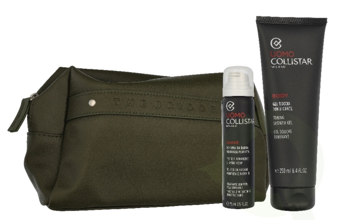Collistar Uomo Set 325 ml Toning Shower Gel 250 ml / Mini Perfect-Adherence Shaving Foam 75 ml / Pouch in de groep BEAUTY & HEALTH / Huidsverzorging / Gezicht bij TP E-commerce Nordic AB (D32838)