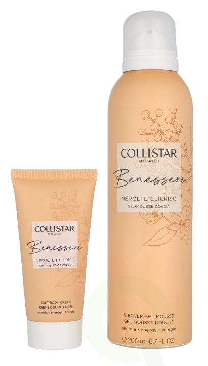 Collistar Benessere Neroli And Helichrysum Set 250 ml Mousse Gel 200 ml/Soft Body Cream 50 ml in de groep BEAUTY & HEALTH / Huidsverzorging / Lichaamsverzorging / Body lotion bij TP E-commerce Nordic AB (D32840)