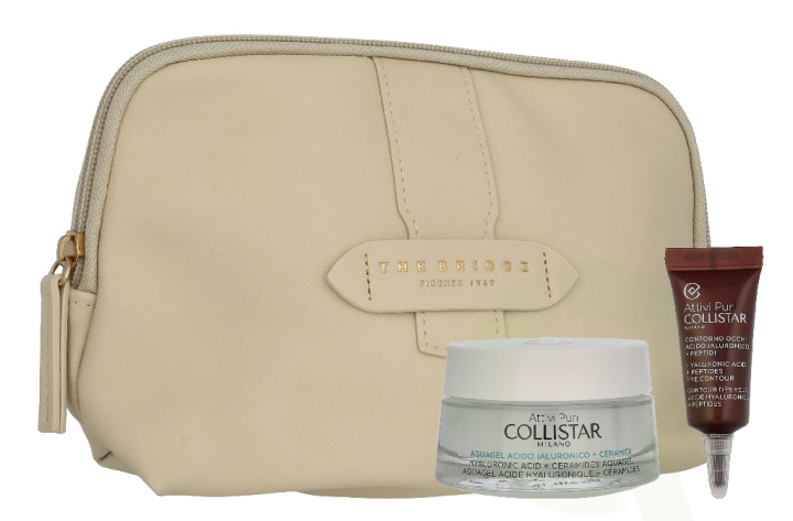 Collistar Attivi Puri Set 55 ml Aquagel Hyaluronic Acid Cream 50 ml / Mini Pure Active Eye Contour 5 ml / Pouch in de groep BEAUTY & HEALTH / Huidsverzorging / Gezicht bij TP E-commerce Nordic AB (D32909)