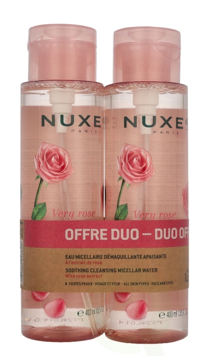 Nuxe Very Rose Micellar Water Duo @ 1 pack x 800 ml 2 x 400ml in de groep BEAUTY & HEALTH / Huidsverzorging / Gezicht / Schoonmaak bij TP E-commerce Nordic AB (D32919)