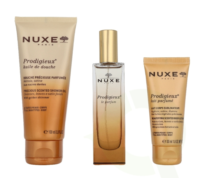 Nuxe Parfum Prodigieux Set 160 ml Shower Oil 100ml/Parfum Spray 30ml/Body Lotion 30ml in de groep BEAUTY & HEALTH / Geuren & Parfum / Parfum bij TP E-commerce Nordic AB (D32925)