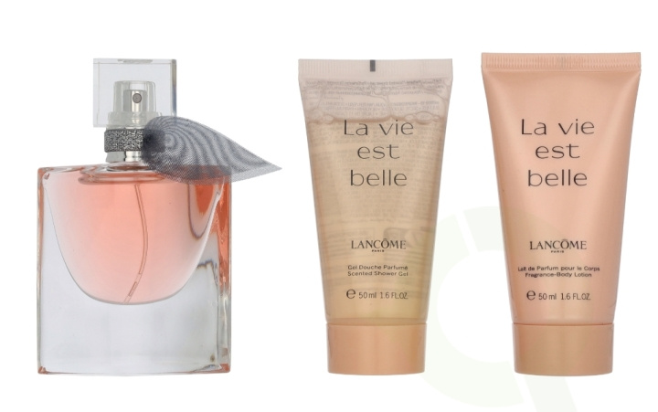 Lancome La Vie Est Belle Giftset 130 ml Edp Spray 30ml/Shower Gel 50ml/Body Lotion 50ml in de groep BEAUTY & HEALTH / Cadeausets / Cadeausets voor haar bij TP E-commerce Nordic AB (D32931)