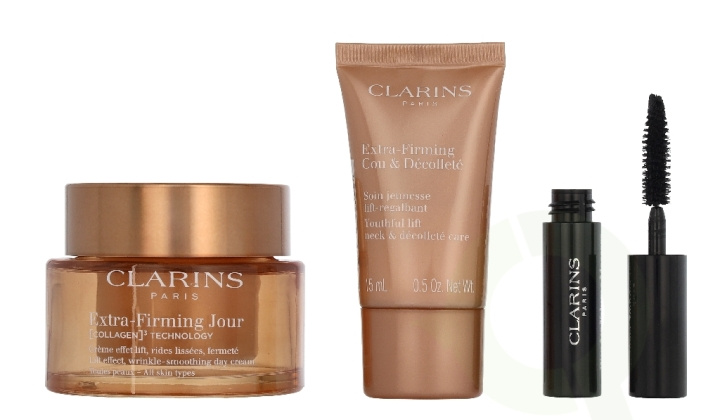 Clarins Extra-Firming Set 68 ml Day Cream 50ml/Cream 15ml/Mascara 3ml in de groep BEAUTY & HEALTH / Cadeausets / Cadeausets voor haar bij TP E-commerce Nordic AB (D32937)