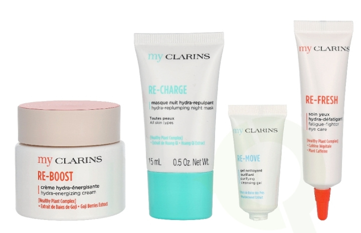 Clarins My Clarins Set 95 ml Cream 50ml/Eye De-Puffer 15ml/Sleep Mask 15ml/Cleansing Gel 15ml in de groep BEAUTY & HEALTH / Huidsverzorging / Gezicht bij TP E-commerce Nordic AB (D32943)