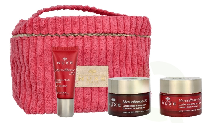 Nuxe Merveillance Lift Vanity Case 115 ml Cream 50ml/Night Cream 50ml/Eyes 15ml in de groep BEAUTY & HEALTH / Cadeausets / Cadeausets voor haar bij TP E-commerce Nordic AB (D32999)