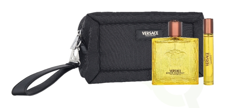 Versace Eros Energy Giftset 110 ml Edp Spray 100ml/Edp Travel Spray 10ml/Pouch in de groep BEAUTY & HEALTH / Geuren & Parfum / Parfum / Parfum voor haar bij TP E-commerce Nordic AB (D33044)