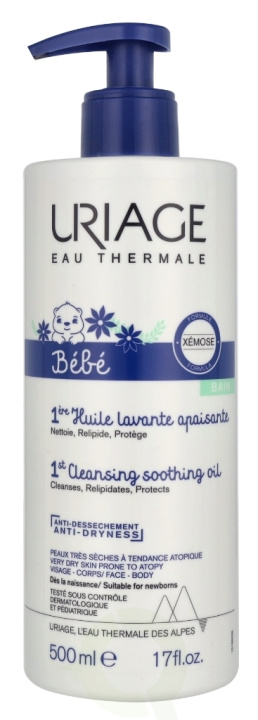 Uriage Bebe 1st Cleansing Soothing Oil 500 ml in de groep BEAUTY & HEALTH / Huidsverzorging / Gezicht / Schoonmaak bij TP E-commerce Nordic AB (D33079)