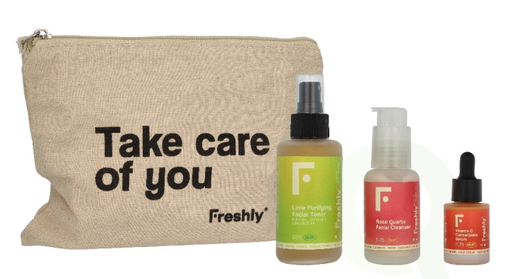 Freshly Cosmetics Freshly Vitamin C Essential Routine 165 ml Lime Purifying Facial Toner 100ml/Rose Quartz Facial Cleanser 50ml/Minitalla Vitamin C Concentrate Serum 15ml in de groep BEAUTY & HEALTH / Huidsverzorging / Gezicht / Schoonmaak bij TP E-commerce Nordic AB (D33224)