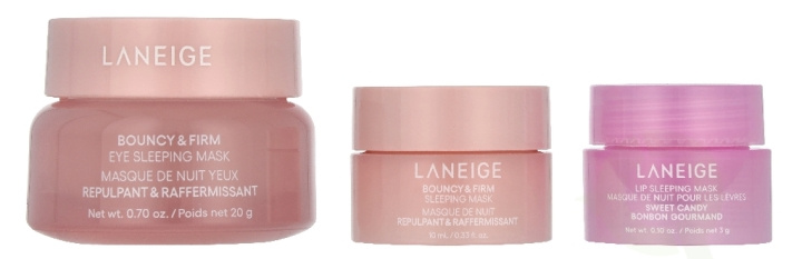 Laneige Plump & Hydrate Trio Set 33 g Lip Sleeping Mask 3g/Sleeping Mask 10ml/Eye Sleeping Mask 20g in de groep BEAUTY & HEALTH / Cadeausets / Cadeausets voor haar bij TP E-commerce Nordic AB (D33324)