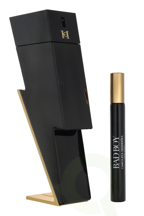 Carolina Herrera Bad Boy Giftset 110 ml Edt Spray 100ml/ Edt Spray 10ml in de groep BEAUTY & HEALTH / Geuren & Parfum / Parfum / Parfum voor hem bij TP E-commerce Nordic AB (D33388)