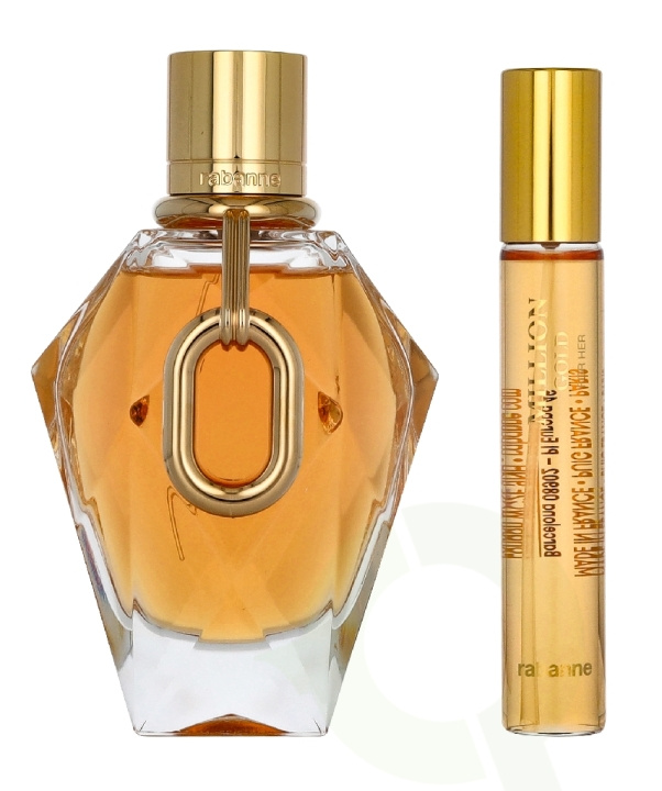 Paco Rabanne Million Gold For Her Giftset 110 ml Edp Spray 90ml/Edp Spray 20ml in de groep BEAUTY & HEALTH / Geuren & Parfum / Parfum / Parfum voor haar bij TP E-commerce Nordic AB (D33389)