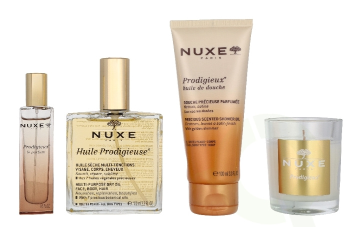Nuxe Huile Prodigieuse Set 275 ml Parfum Spray 15ml/Candle 60gr/Oil 100ml/ Shower Gel 100ml in de groep BEAUTY & HEALTH / Cadeausets / Cadeausets voor haar bij TP E-commerce Nordic AB (D33540)