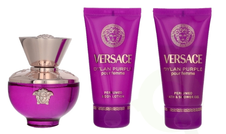 Versace Dylan Purple Giftset 150 ml Edp Spray 50ml/Bath & Shower Gel 50ml/Body Lotion 50ml in de groep BEAUTY & HEALTH / Geuren & Parfum / Parfum / Parfum voor haar bij TP E-commerce Nordic AB (D33822)
