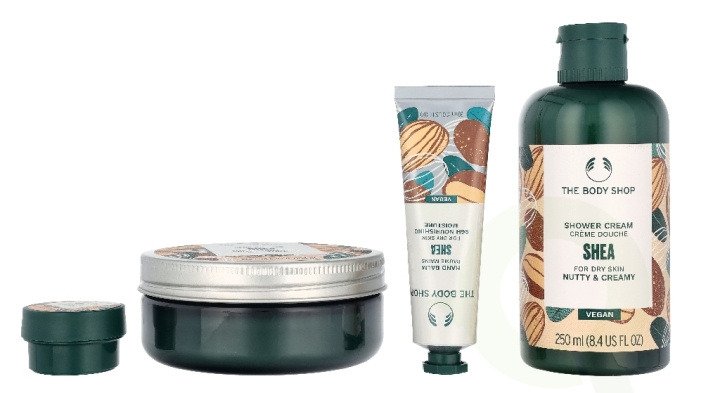 The Body Shop G4 Medium Shea Giftset 580 ml Shower Cream 250ml/ Body Butter 200ml/Hand Balm 30ml/Body Mist 100ml/Large Bath Lily in de groep BEAUTY & HEALTH / Cadeausets / Cadeausets voor haar bij TP E-commerce Nordic AB (D33876)