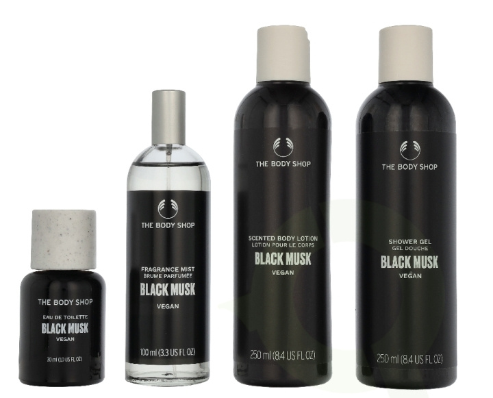 The Body Shop G4 Black Musk Giftset 660 ml Edt Spray 60ml/Black Musk Shower Gel 250ml/Body Lotion 250ml/Fragrance Mist 100ml in de groep BEAUTY & HEALTH / Cadeausets / Cadeausets voor haar bij TP E-commerce Nordic AB (D33904)