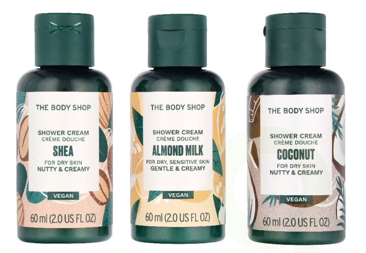 The Body Shop G1 Shower Cream Trio Set 180 ml Pink Grapefruit Shower Cream 60ml/Strawberry Shower Cream 60ml/British Rose Shower Cream 60ml in de groep BEAUTY & HEALTH / Huidsverzorging / Lichaamsverzorging / Bad- en douchegels bij TP E-commerce Nordic AB (D33977)