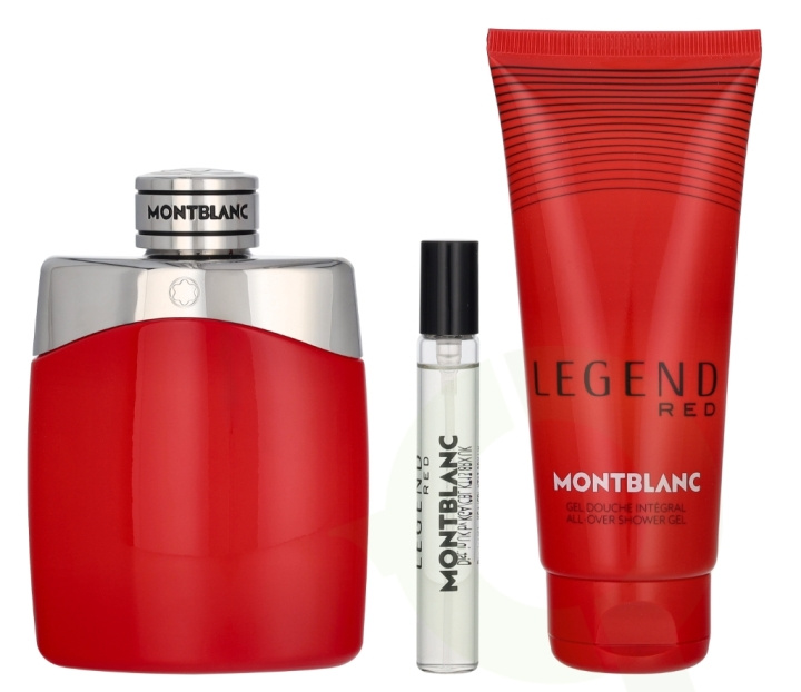 Mont Blanc Legend Red Giftset 207.5 ml Edp Spray 100ml/Edp Spray 7,5ml/All-Over Shower Gel 100ml in de groep BEAUTY & HEALTH / Geuren & Parfum / Parfum bij TP E-commerce Nordic AB (D34021)