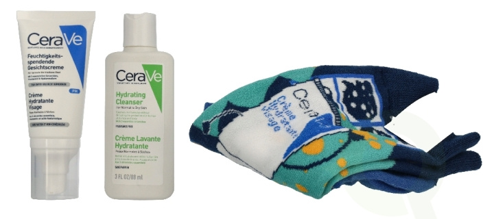 Cerave Christmas Box Giftset 140 ml Cream 52ml/Cleansing Cream 88ml/ Free Sock in de groep BEAUTY & HEALTH / Huidsverzorging / Gezicht / Schoonmaak bij TP E-commerce Nordic AB (D34056)