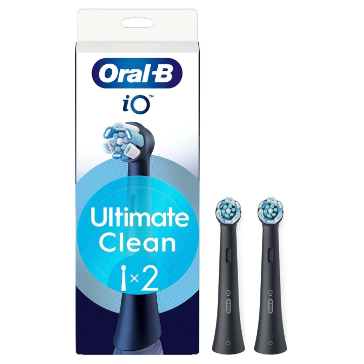 Oral B Borsthuvud iO Ultimate Clean Black 2st in de groep BEAUTY & HEALTH / Mondverzorging / Elektrische tandenborstelaccessoires bij TP E-commerce Nordic AB (D34350)