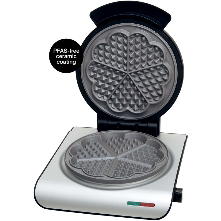 Åviken Våffeljärn 907.2 Keramiskt, Silver in de groep HUISHOUDEN & TUIN / Huishoudelijke apparaten / Wafelijzers bij TP E-commerce Nordic AB (D34425)
