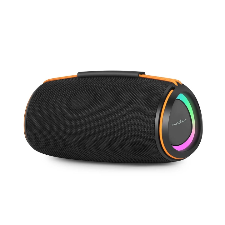 Nedis Bluetooth®-Speaker | 360 min | Handheld Ontwerp | 60 W | Stereo | Buitenshuis / Home / Portable | Oranje / Zwart in de groep HOME ELECTRONICS / Audio & Beeld / Luidsprekers & accessoires / Bluetooth-luidsprekers bij TP E-commerce Nordic AB (D34505)