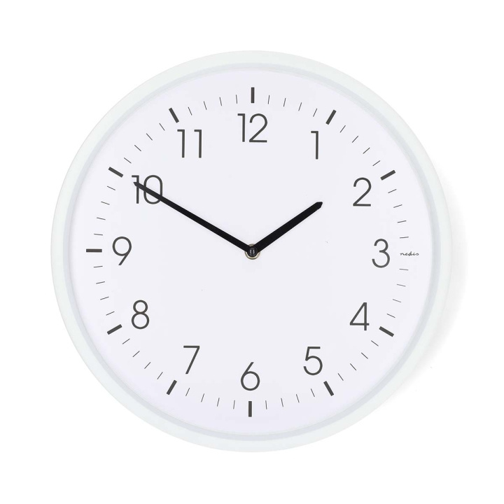 Nedis Wandklok | Diameter: 360 mm | ABS | Stille beweging | Wit in de groep HUISHOUDEN & TUIN / Horloges & Tellers / Wandklokken bij TP E-commerce Nordic AB (D34507)