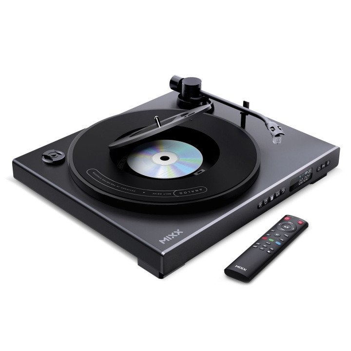 MIXX Vinyl- och CD-Spelare Analog Plus 2-in-1 Svart in de groep HOME ELECTRONICS / Audio & Beeld / Thuisbioscoop, Hifi en Draagbaar / Draagbare audiospelers / CD spelers bij TP E-commerce Nordic AB (D34547)