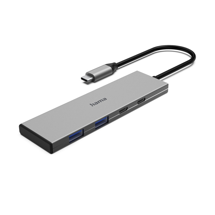 Hama USB-C Hub USB 3.2 Gen2 2xUSB-C + 2xUSB-A 10 Gbit/S PD Aluminium in de groep COMPUTERS & RANDAPPARATUUR / Computeraccessoires / USB-hubs bij TP E-commerce Nordic AB (D34752)