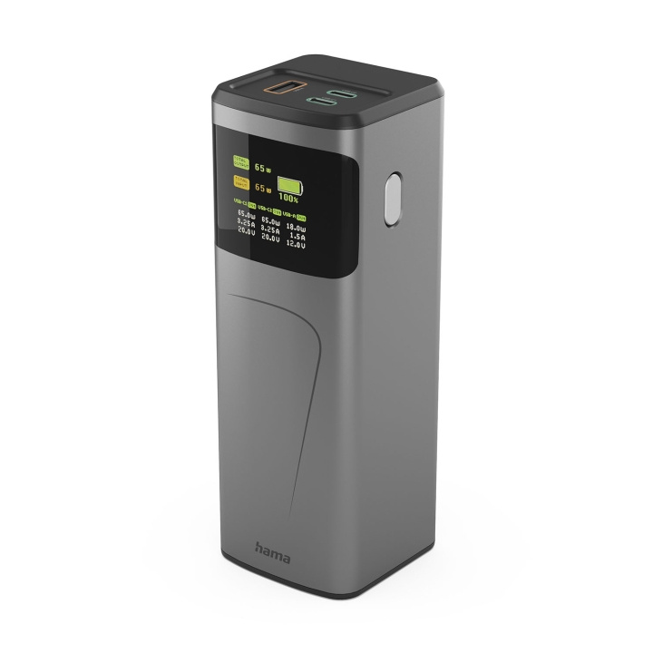 Hama Powerbank 20000mah 2xUSB-C 1xUSB-A 65W Snabbladdning in de groep SMARTPHONE & TABLETS / Opladers & Kabels / Powerbanks bij TP E-commerce Nordic AB (D34833)