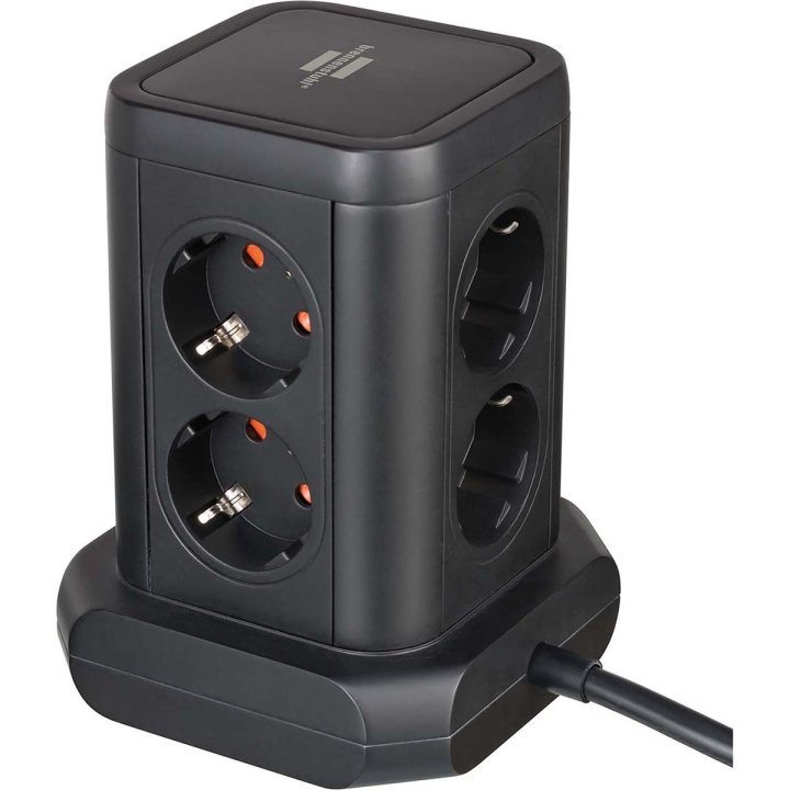 Brennenstuhl Powerstrip-toren met 8 powerstrips in 45°-configuratie (2x USB A & 1x USB C Power Delivery, met 2m kabel, tweepolige schakelaar) in de groep HUISHOUDEN & TUIN / Elektriciteit & Verlichting / Elektrische installatie bij TP E-commerce Nordic AB (D34855)