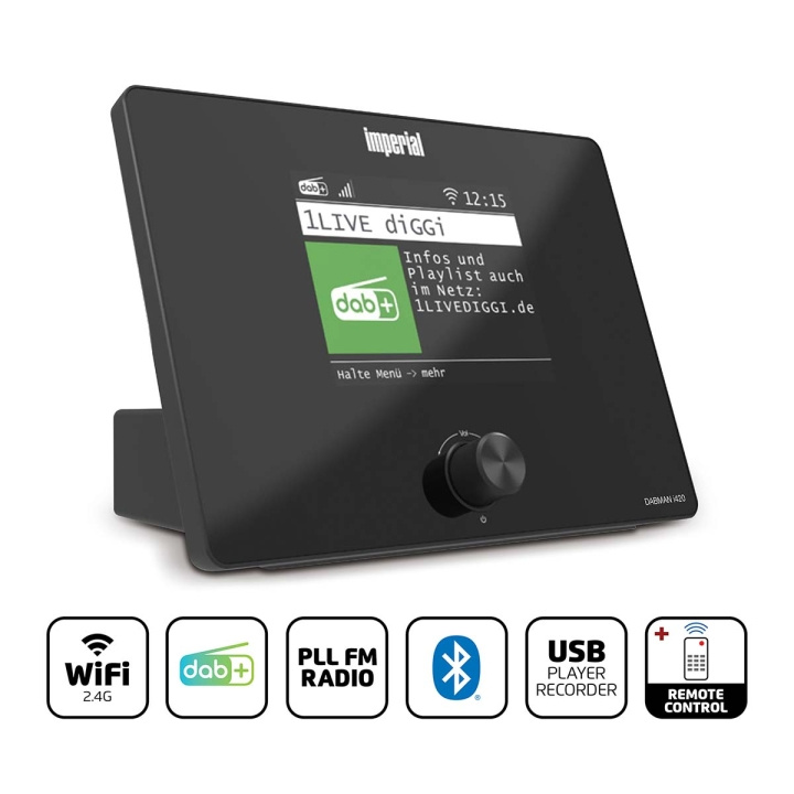 imperial Compacte hybride radio (internet, DAB+, FM-hifituner) met Bluetooth® in de groep HOME ELECTRONICS / Audio & Beeld / Thuisbioscoop, Hifi en Draagbaar / Radio & Wekkers / Draadloze audiozender bij TP E-commerce Nordic AB (D34889)