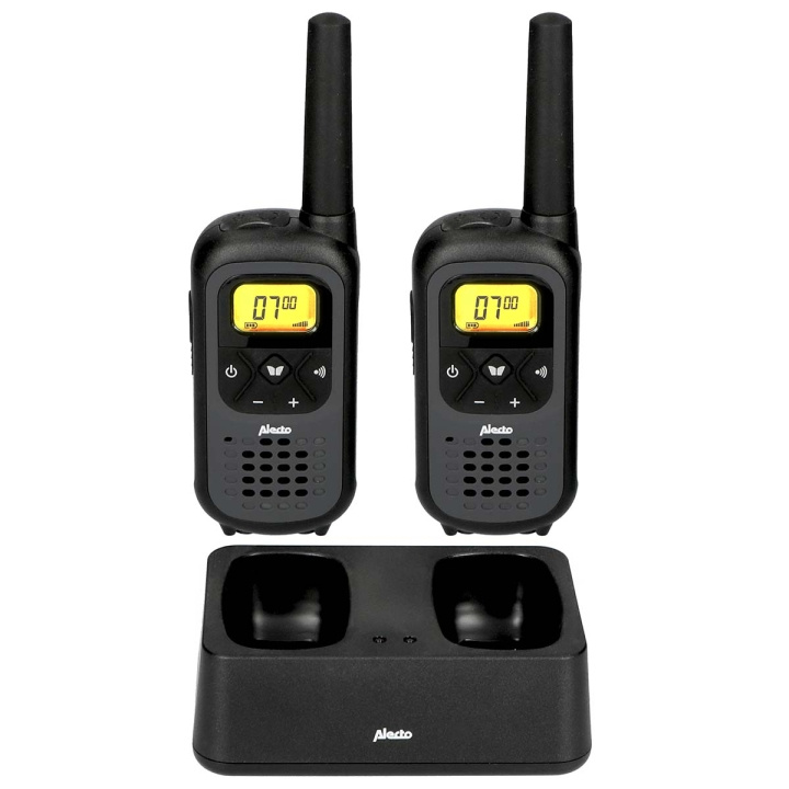 Alecto Walkie-Talkie Set | 2 Handsets | Tot 7 km | Frequentiekanalen: 16 | PTT / VOX | 35 uur stand-by | Hoofdtelefoonuitgang | Zwart in de groep SPORT, VRIJE TIJD & HOBBY / Buitenrecreatie / Walkietalkies bij TP E-commerce Nordic AB (D34894)